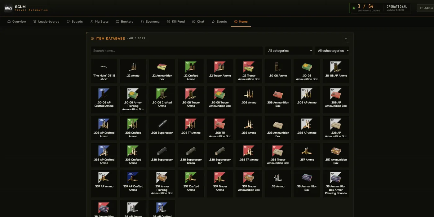 Item database